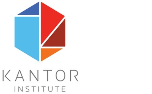 Logo of Kantor Institute featuring a geometric design with multiple colours including blue, red, orange, and grey.